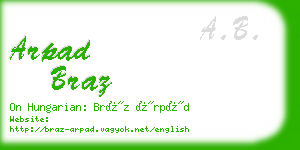 arpad braz business card